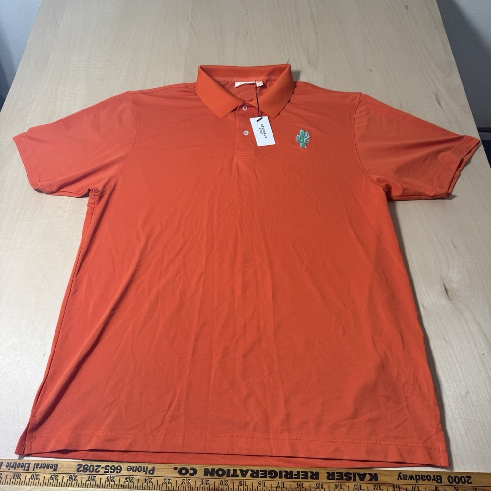 Devereux‎ Golf Shirt Manor PHX -Manor "Icon Polo" Orange/ Green 2XL XXL